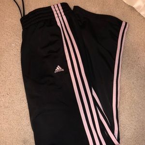 Light Pink Striped Adidas Yoga Pants